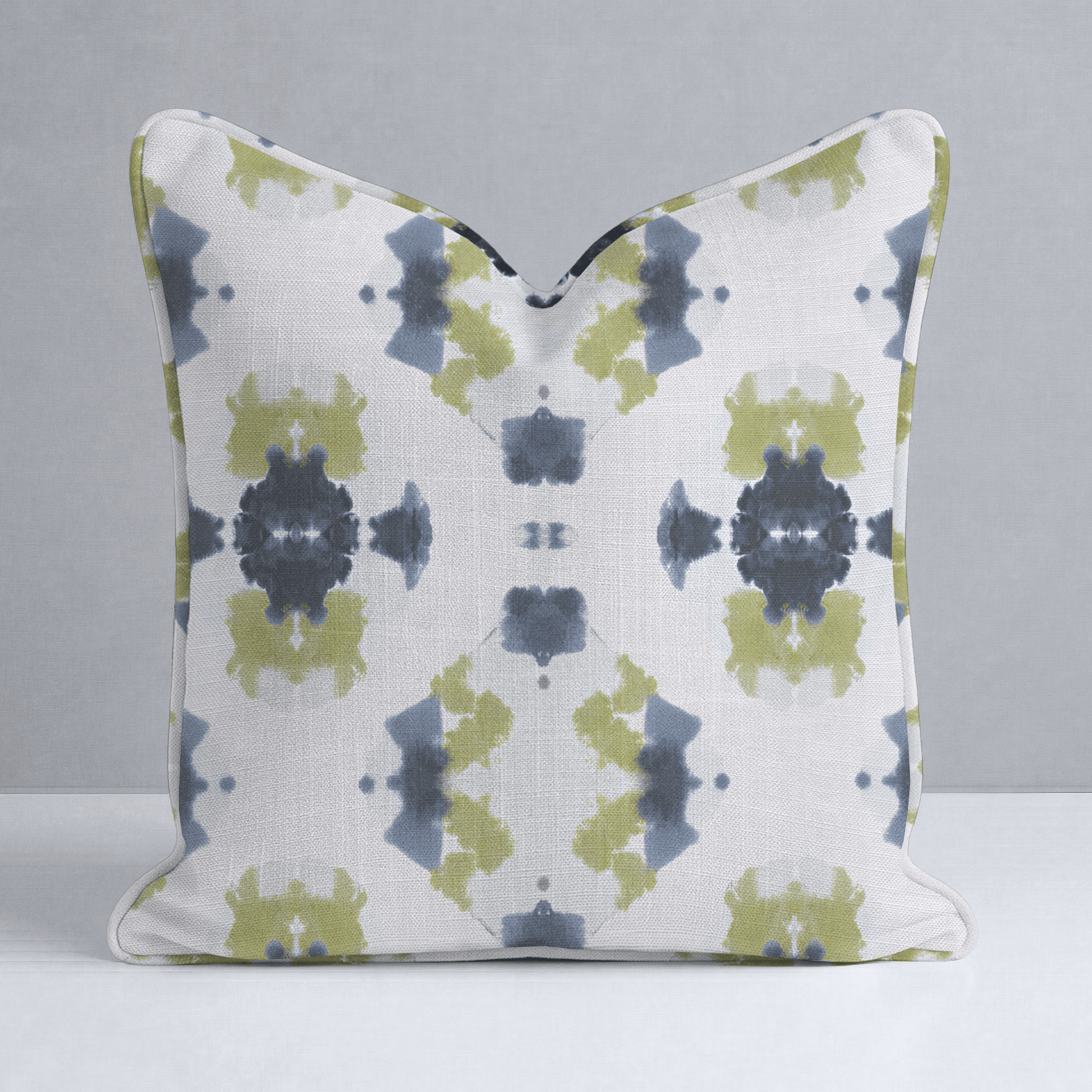 Indigo Clover Throw Pillow - Lemon Park