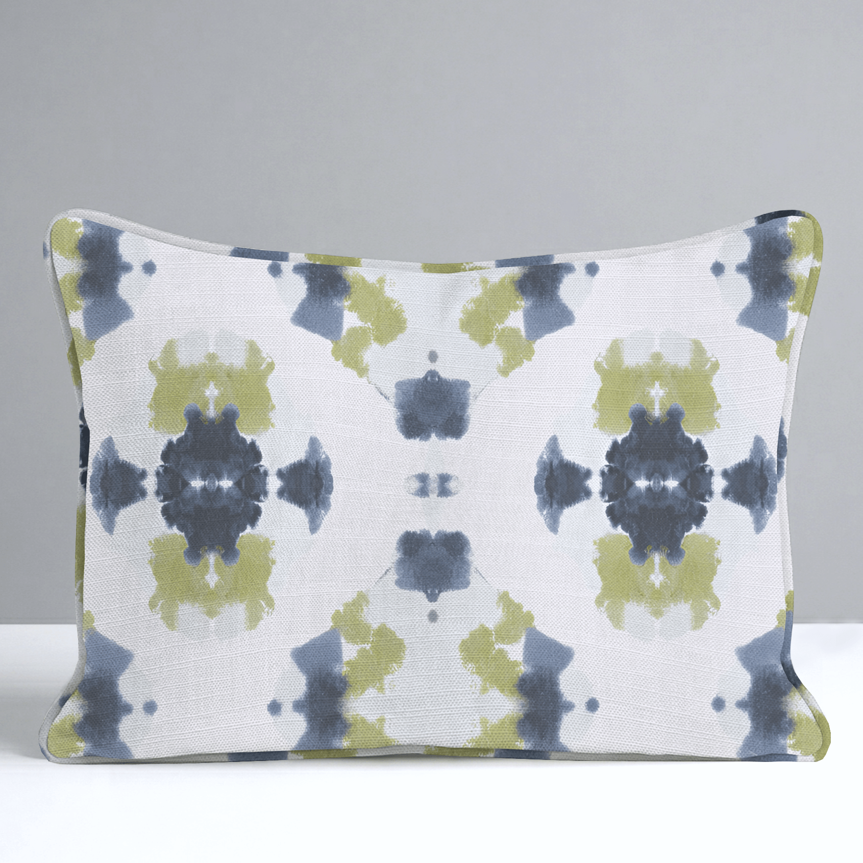 Indigo Clover Throw Pillow - Lemon Park