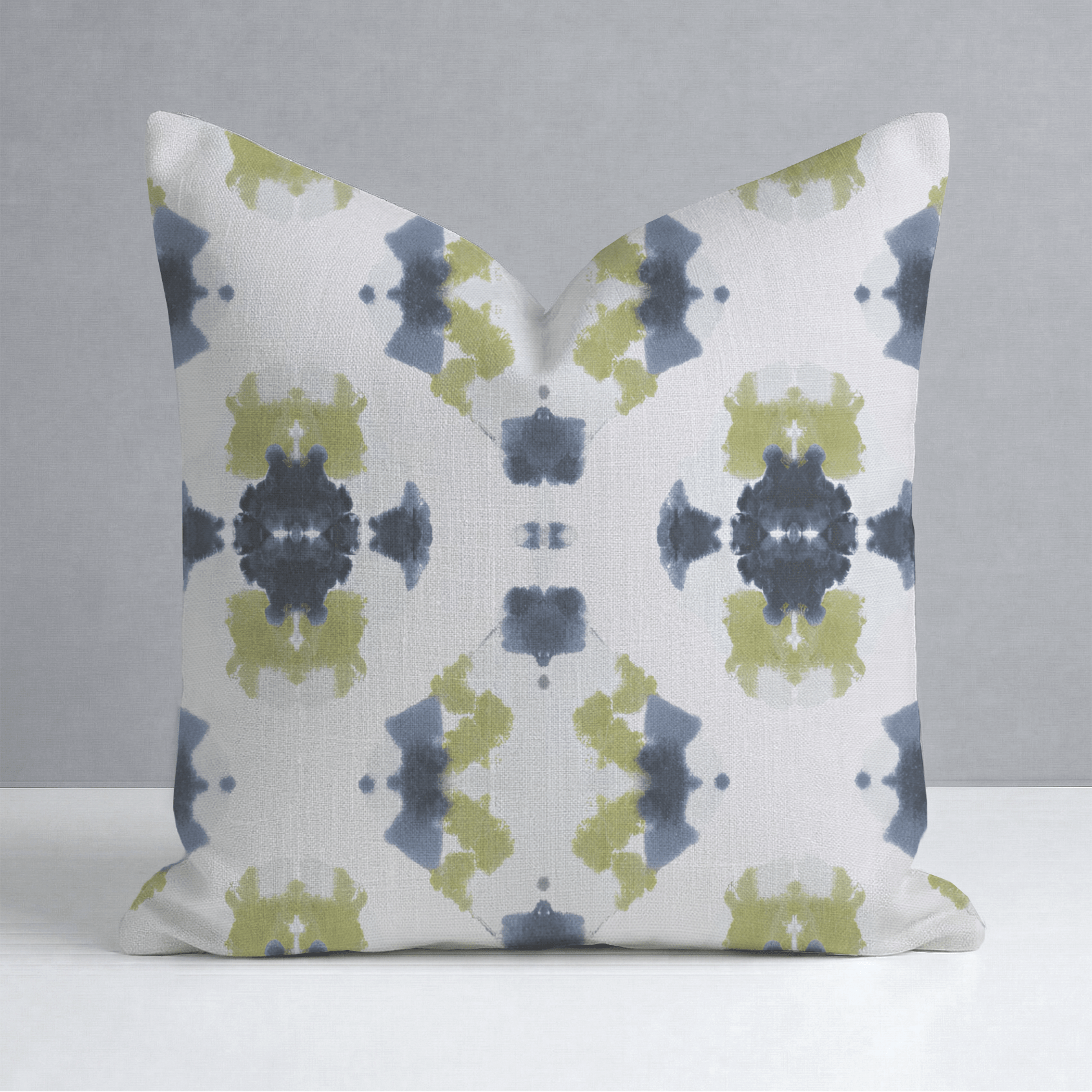 Indigo Clover Throw Pillow - Lemon Park