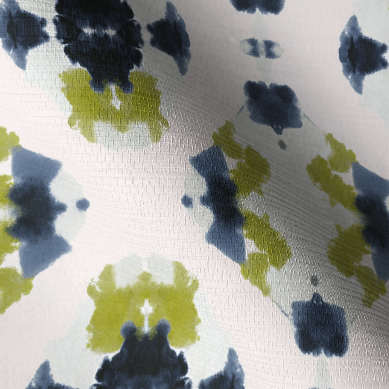 Indigo Clover Faux Grasscloth Wallpaper