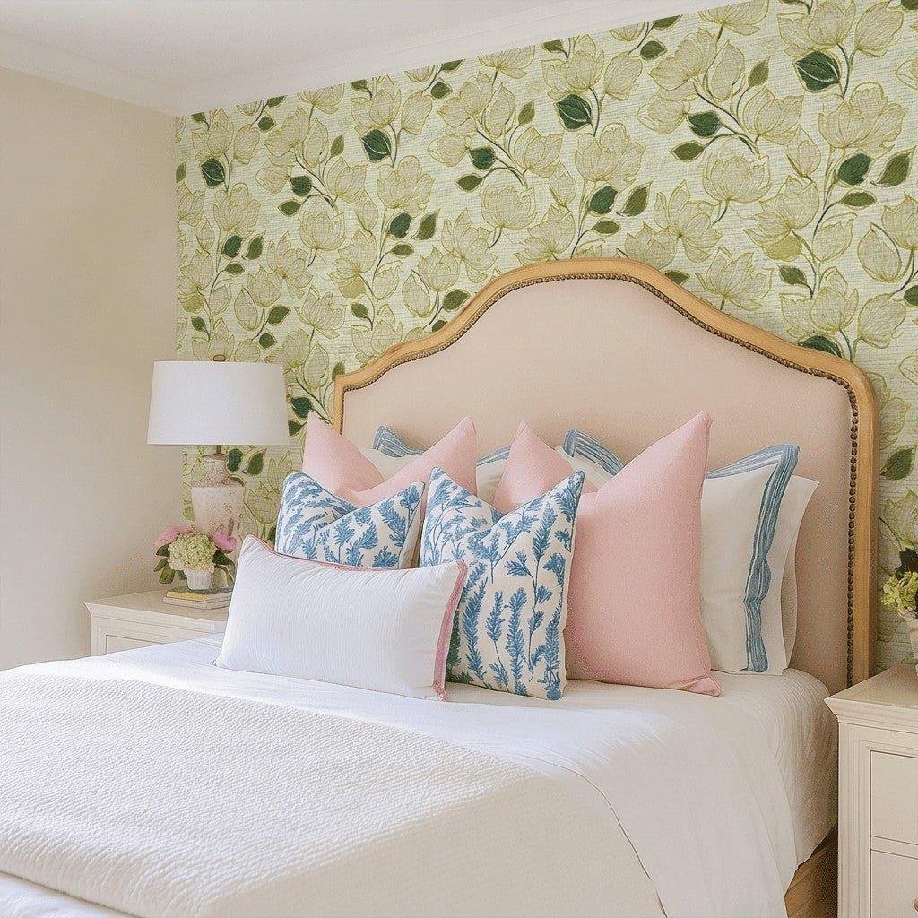 Ireland Faux Grasscloth Wallpaper - Lemon Park