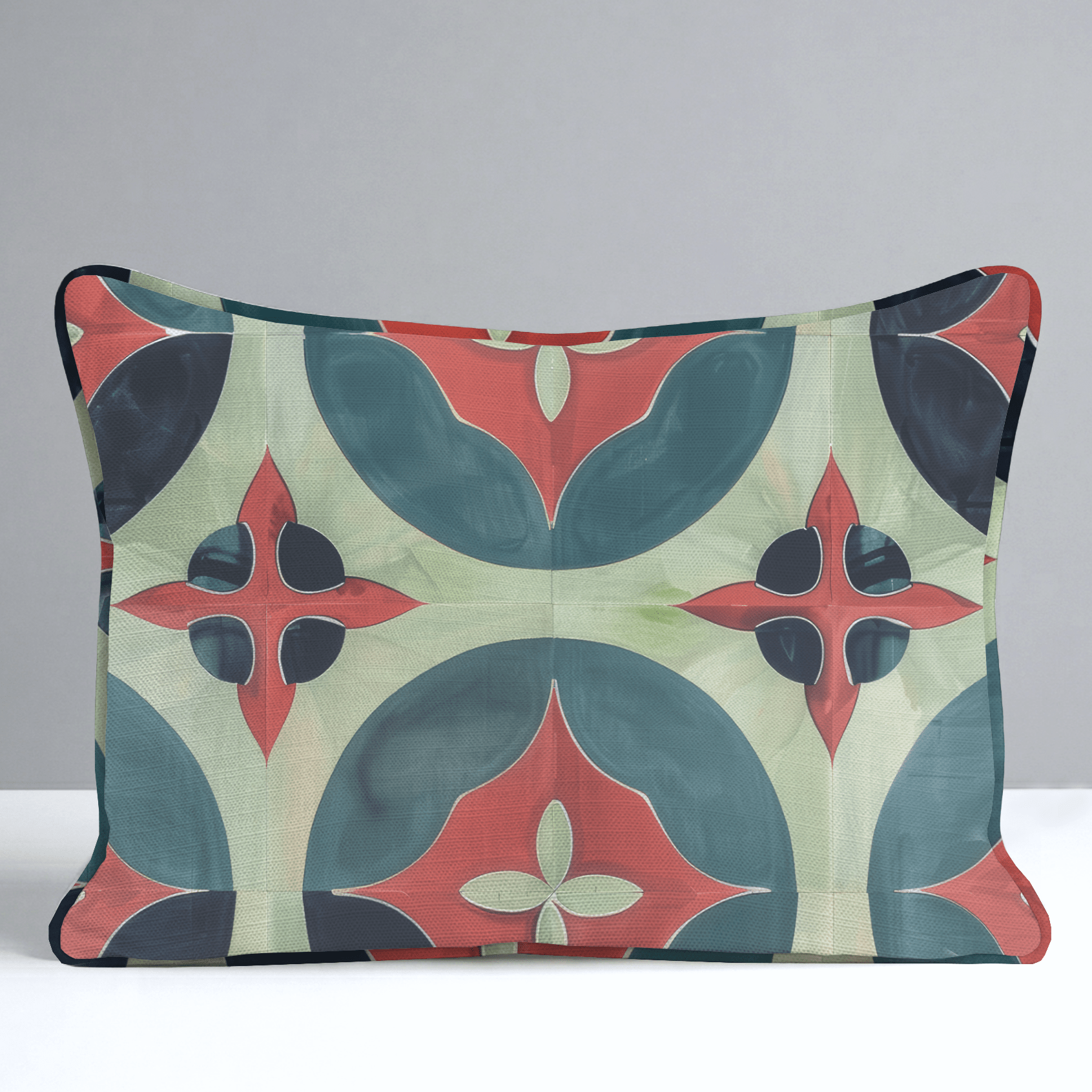 Isabella Fleur - de - Lis Watercolor Throw Pillow - Lemon Park