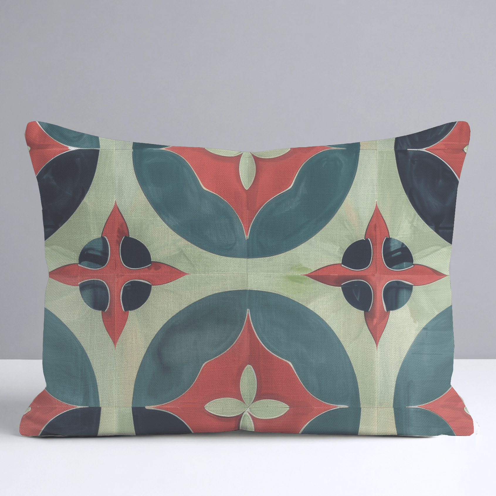 Isabella Fleur - de - Lis Watercolor Throw Pillow - Lemon Park