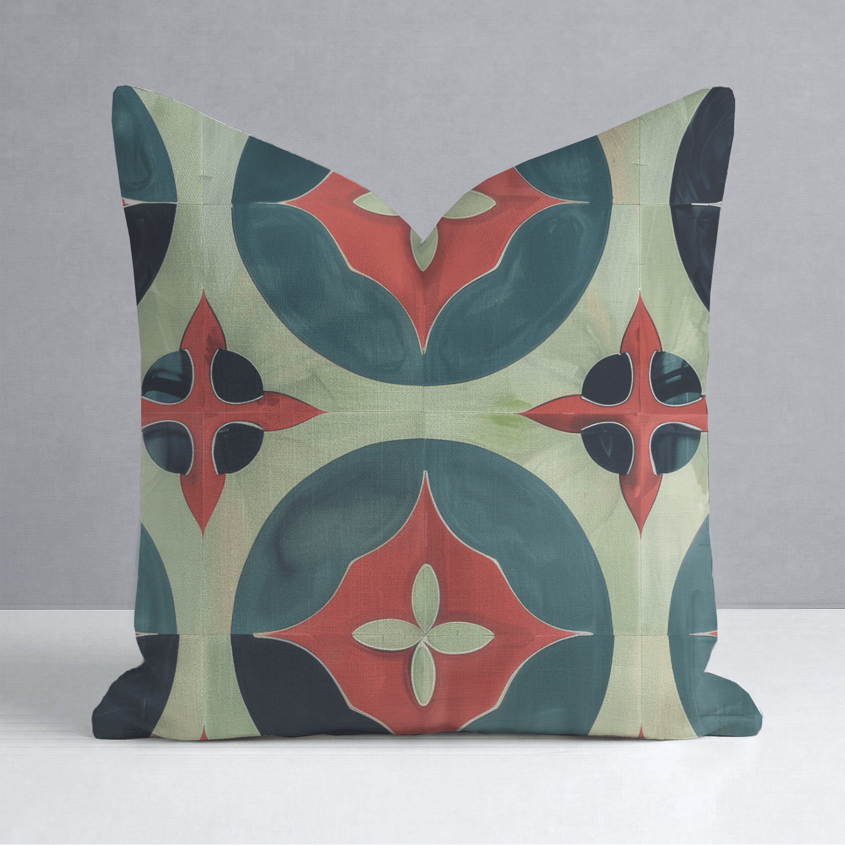 Isabella Fleur - de - Lis Watercolor Throw Pillow - Lemon Park