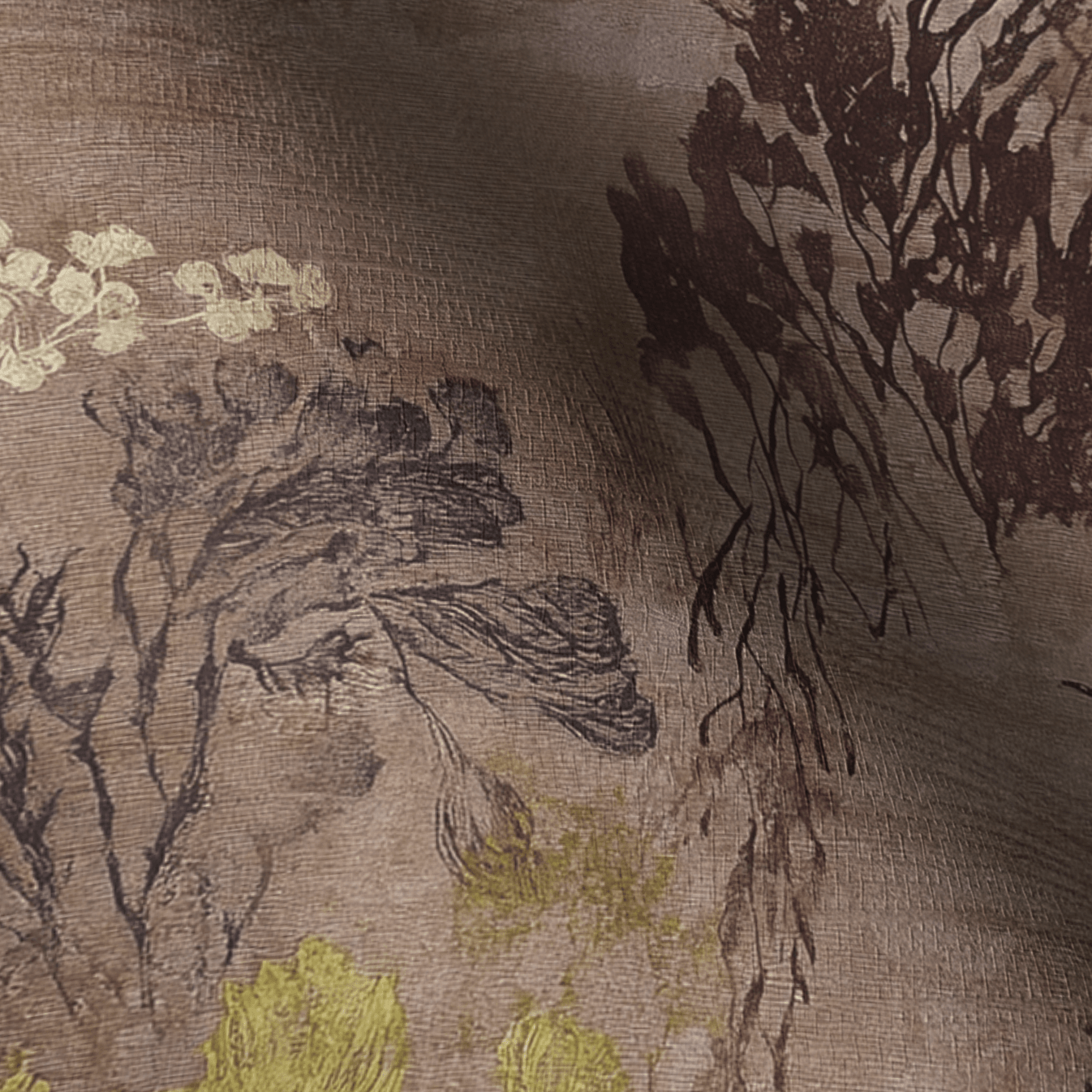 Isadora Faux Grasscloth Wallpaper - Lemon Park
