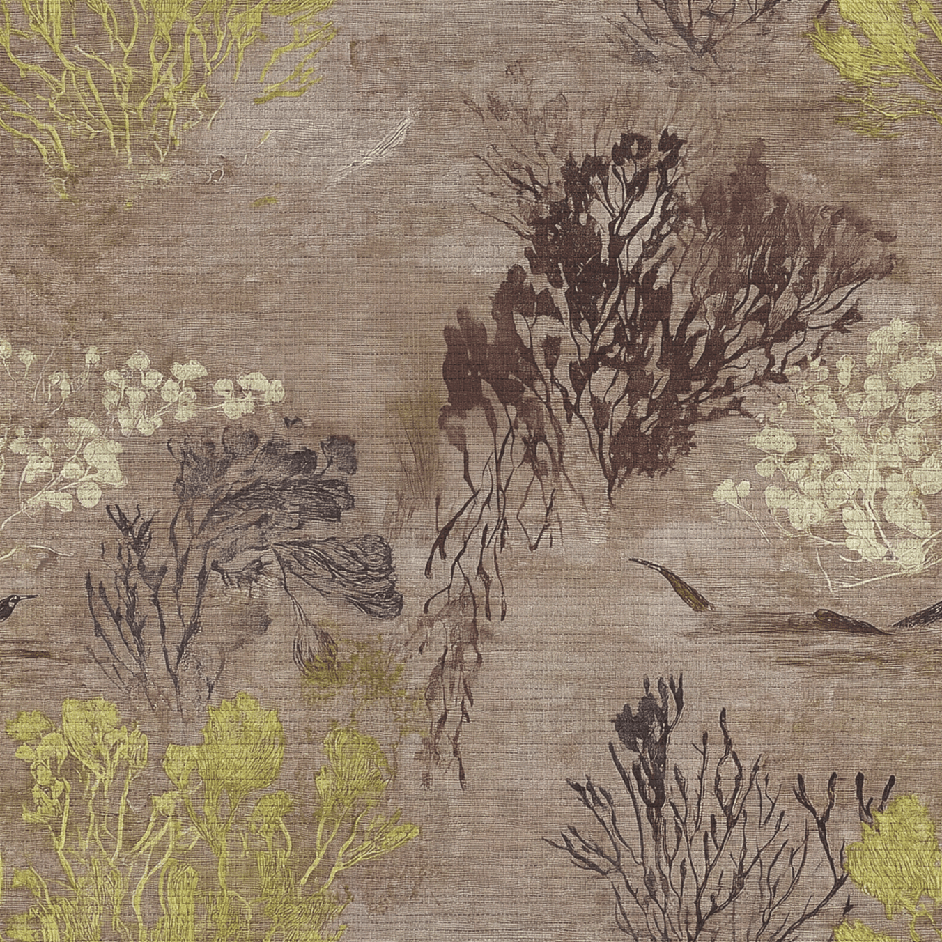Isadora Faux Grasscloth Wallpaper - Lemon Park