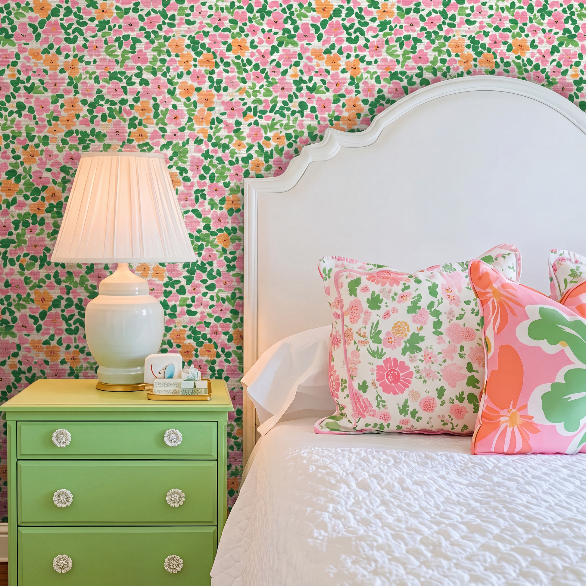 Isla Faux Grasscloth Wallpaper - Lemon Park