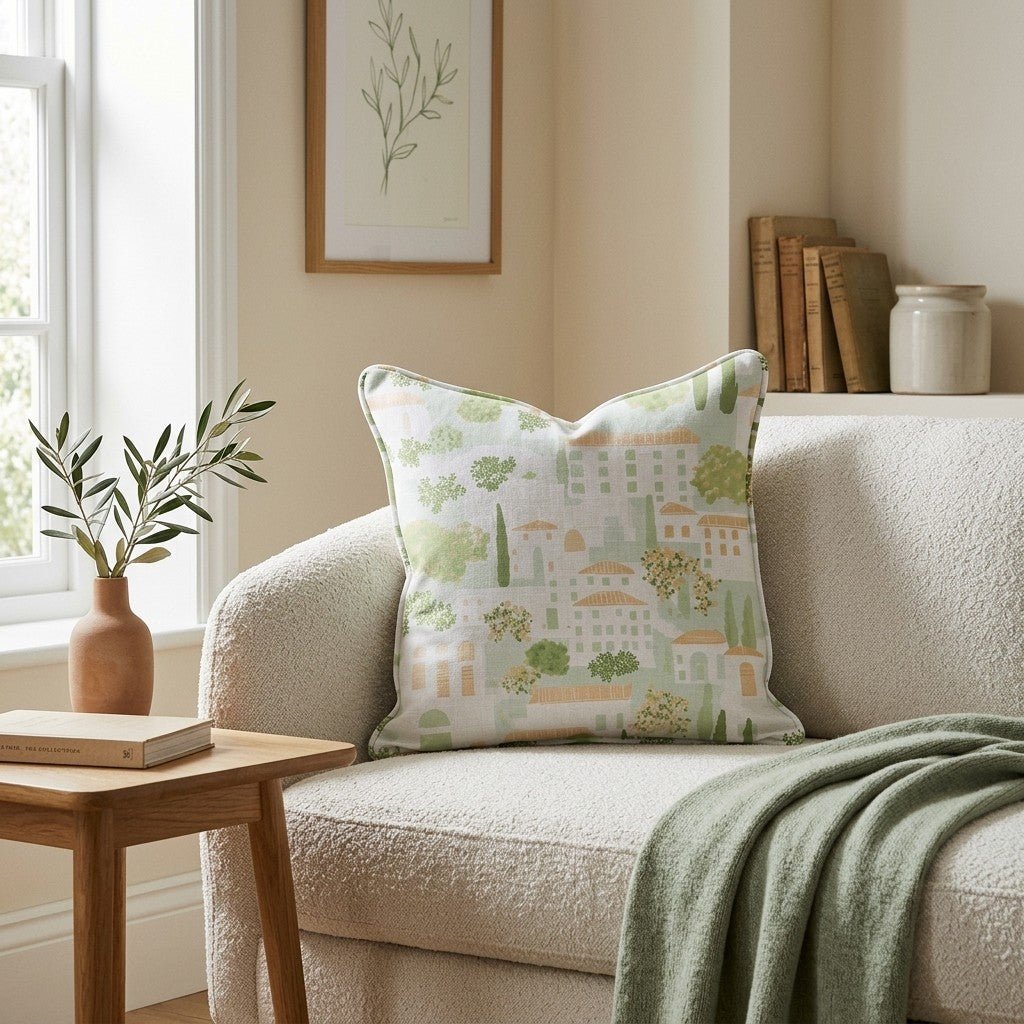 Italian Village Throw Pillow - Lemon Park