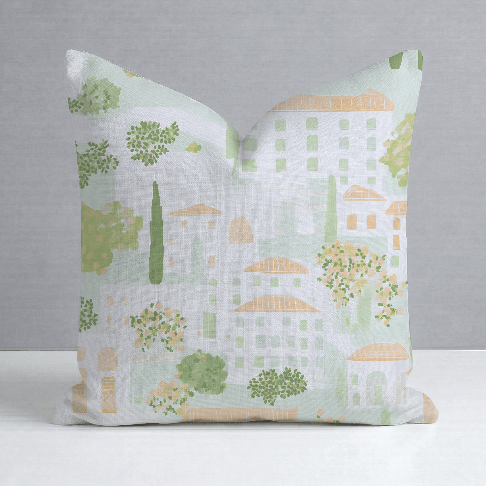 Italian Village Throw Pillow - Lemon Park