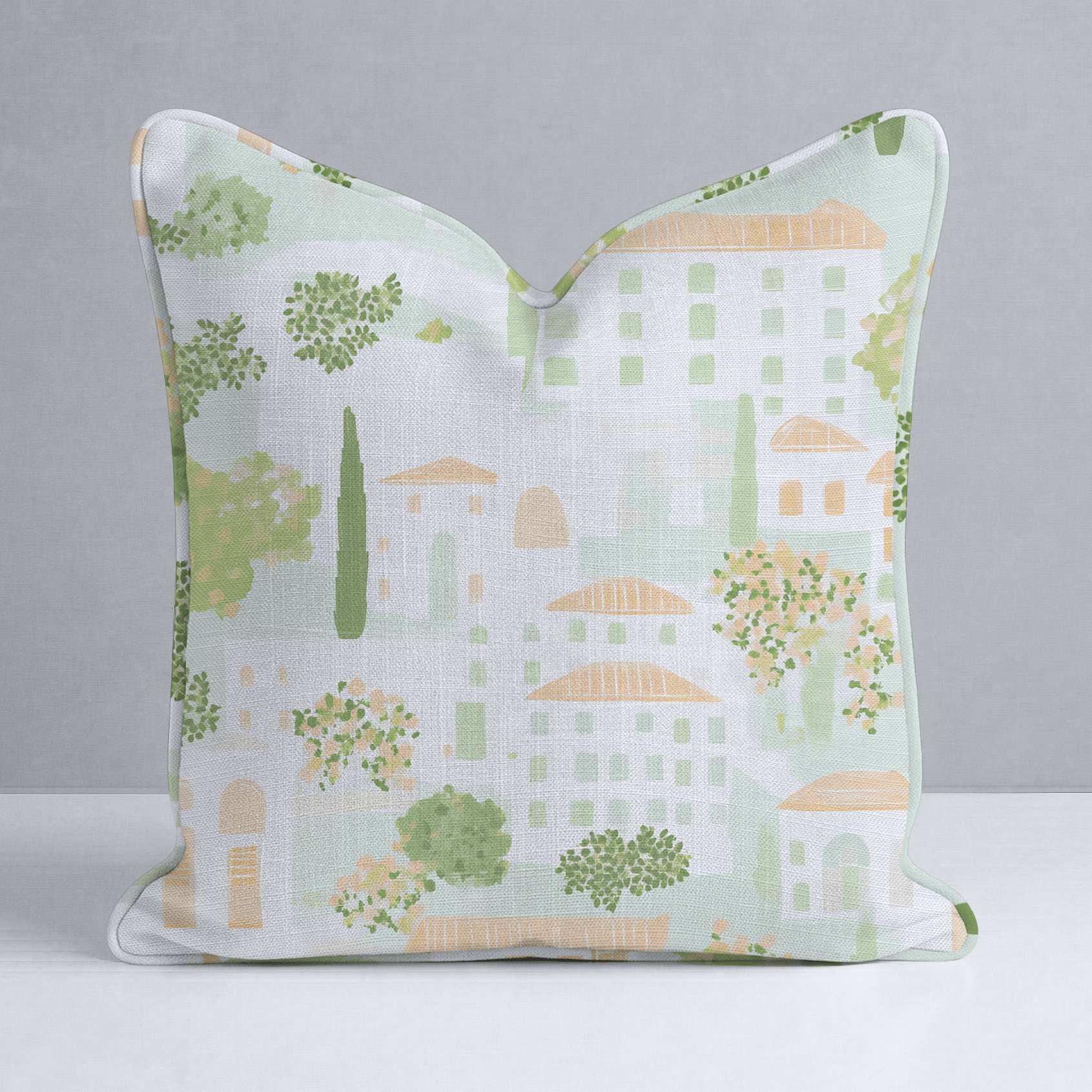 Italian Village Throw Pillow - Lemon Park