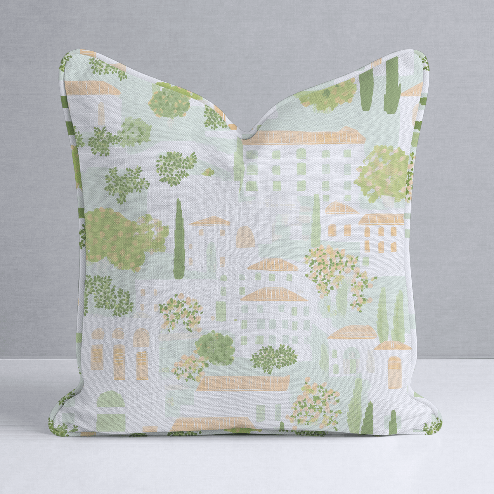 Italian Village Throw Pillow - Lemon Park
