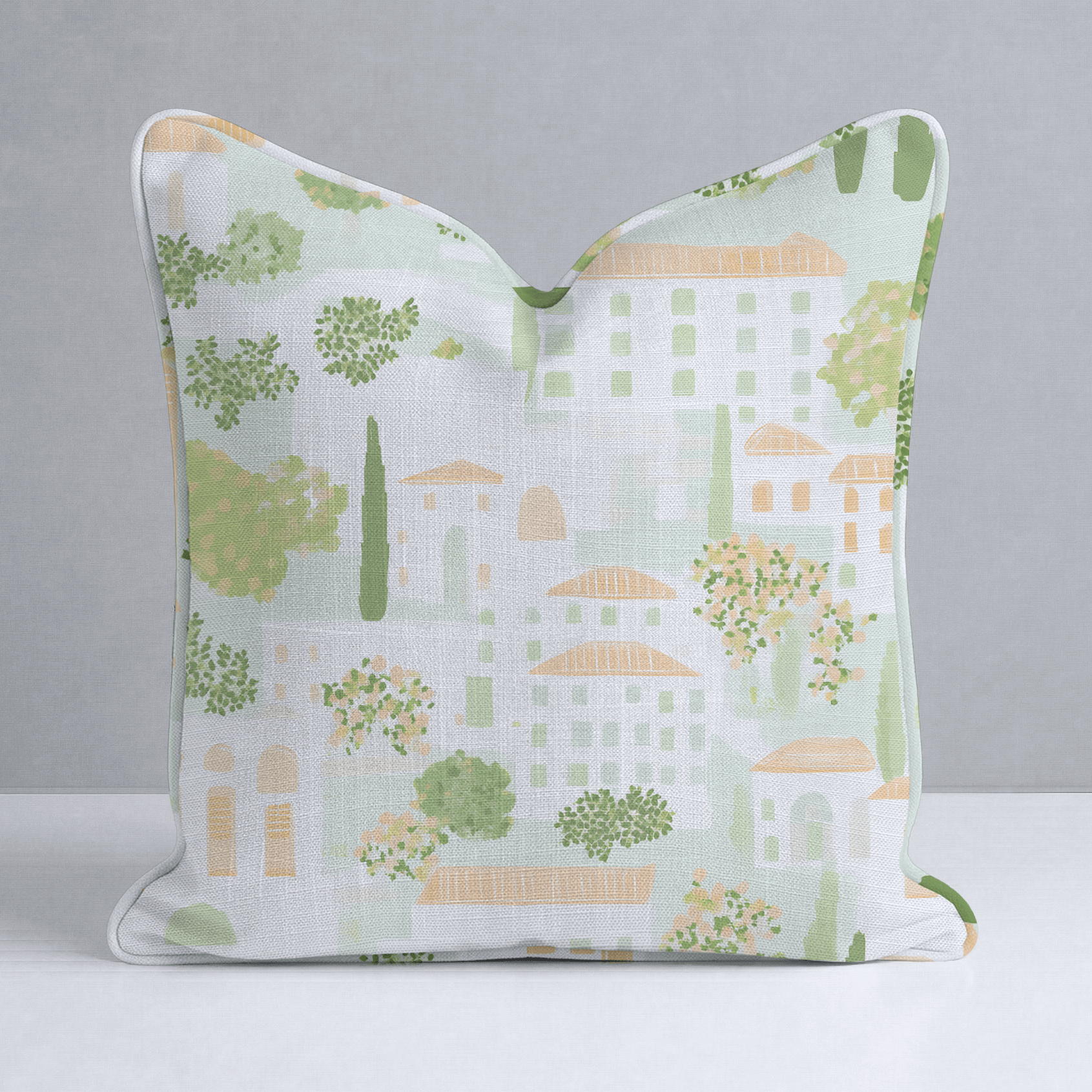 Italian Village Throw Pillow - Lemon Park