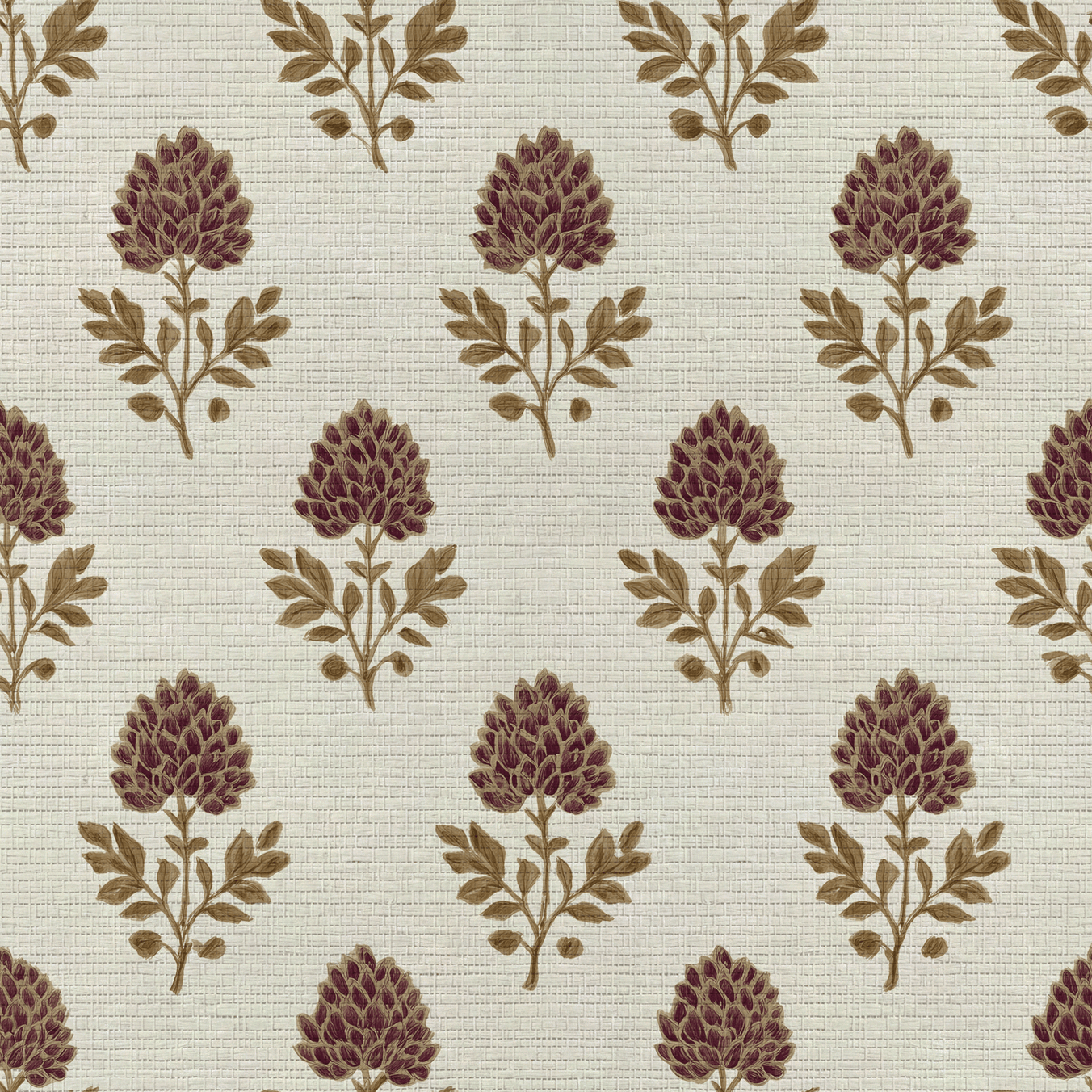 Ivy Blooms Faux Grasscloth Wallpaper - Lemon Park