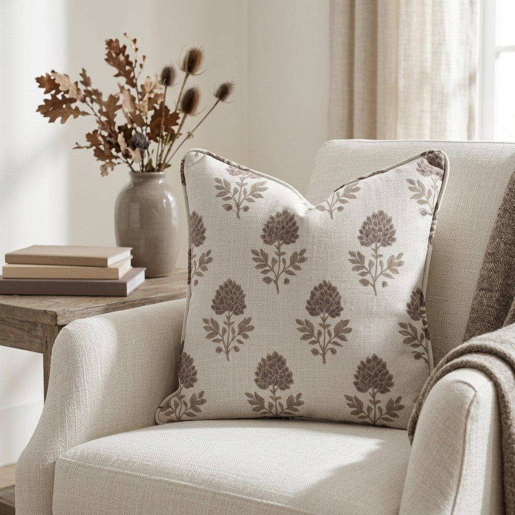 Ivy Blooms Throw Pillow - Lemon Park
