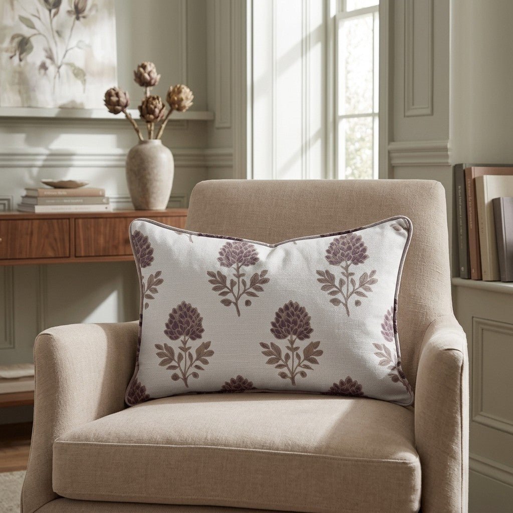 Ivy Blooms Throw Pillow - Lemon Park