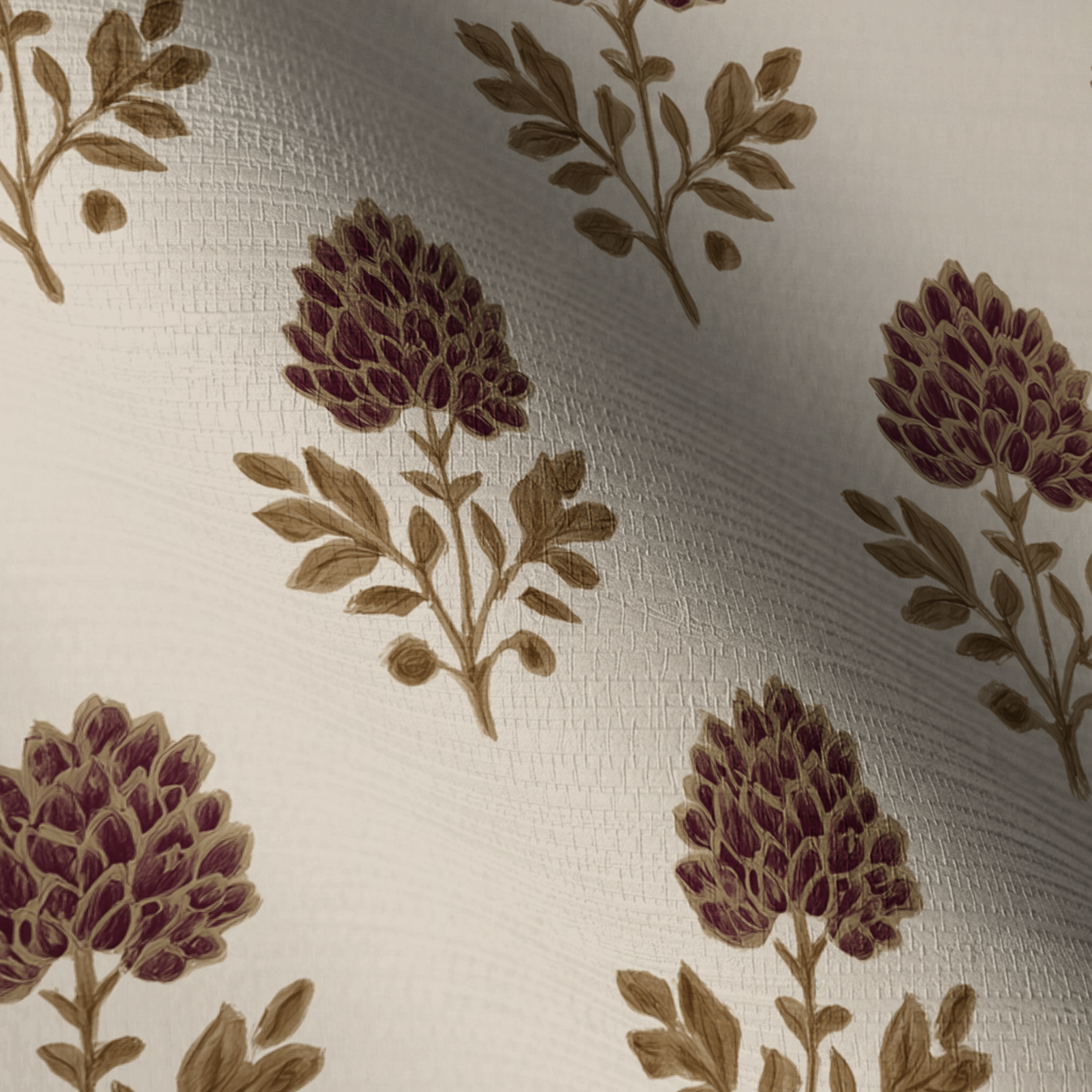 Ivy Blooms Faux Grasscloth Wallpaper