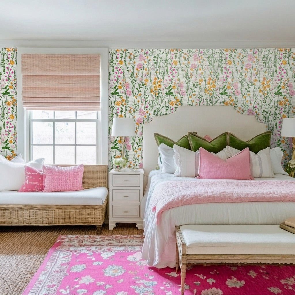 Ivy Faux Grasscloth Wallpaper - Lemon Park