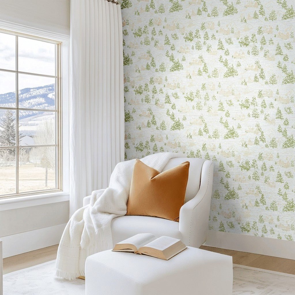 Jackson Faux Grasscloth Wallpaper - Lemon Park