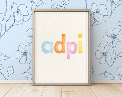 ADPI Lowercase - Art Print
