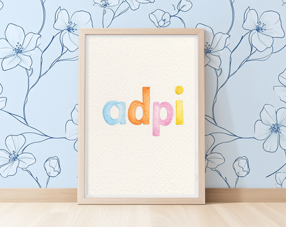 ADPI Lowercase - Art Print