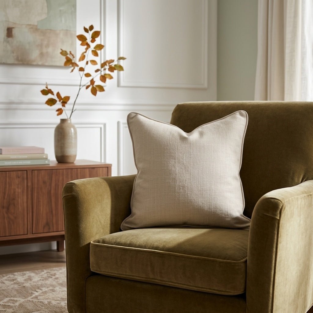 Jesse Beige Throw Pillow - Lemon Park