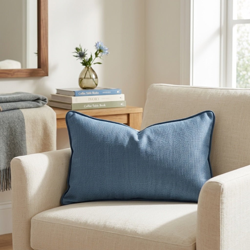 Jesse Blue Stone Throw Pillow - Lemon Park