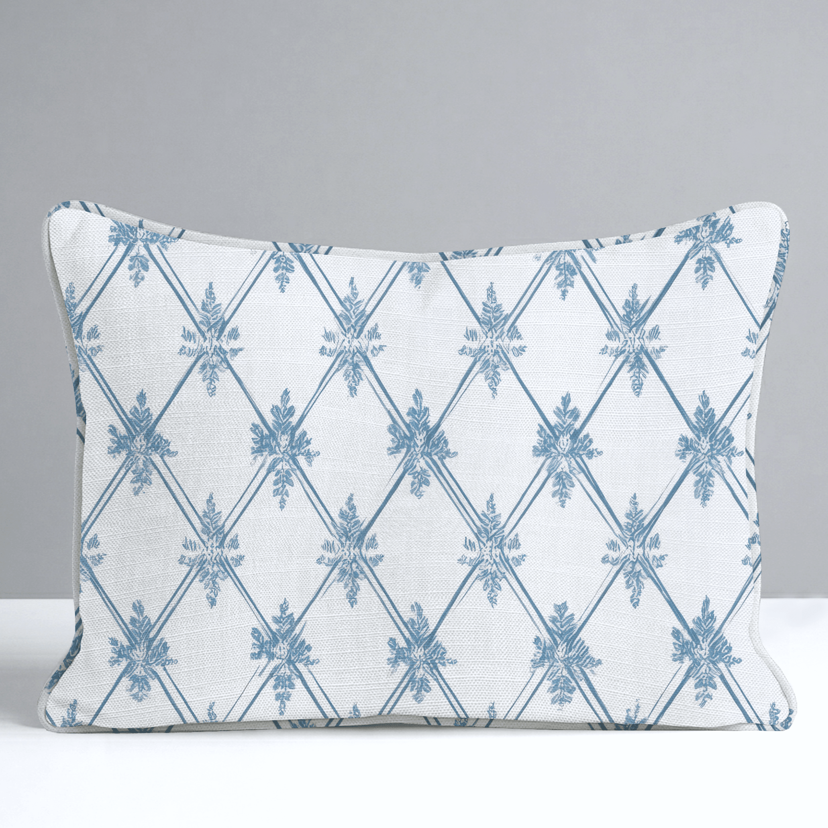 Jesse Diamond Toile Throw Pillow - Lemon Park
