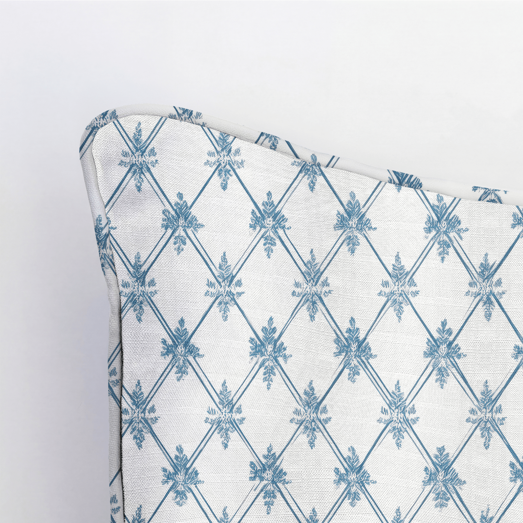 Jesse Diamond Toile Throw Pillow - Lemon Park