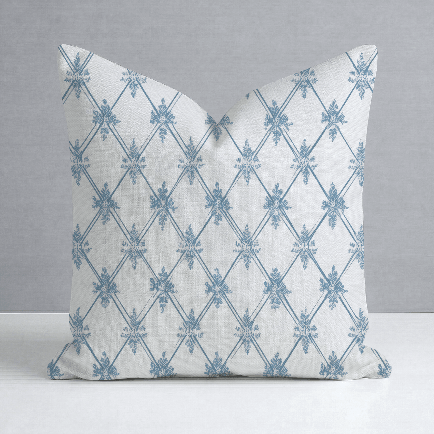 Jesse Diamond Toile Throw Pillow - Lemon Park