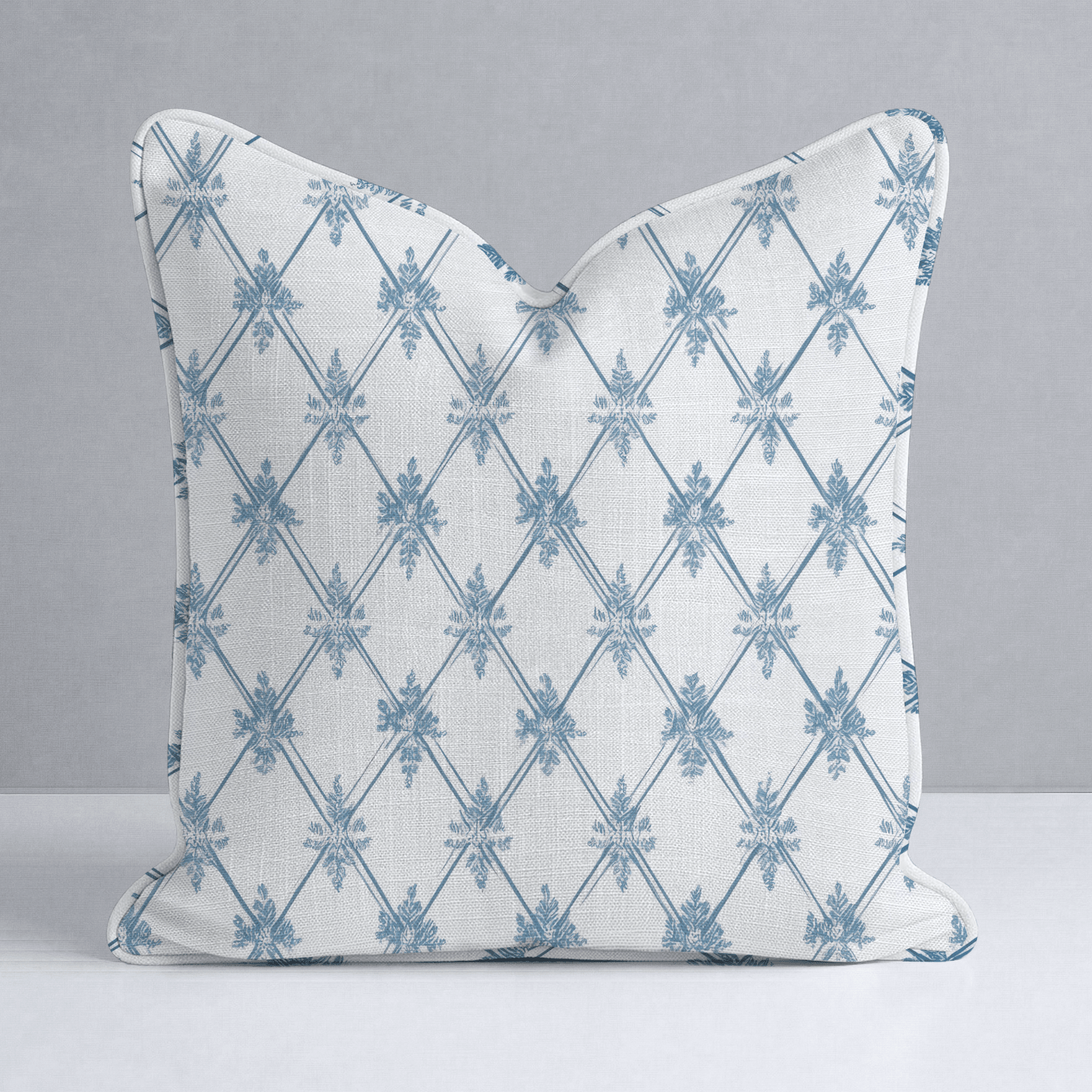 Jesse Diamond Toile Throw Pillow - Lemon Park