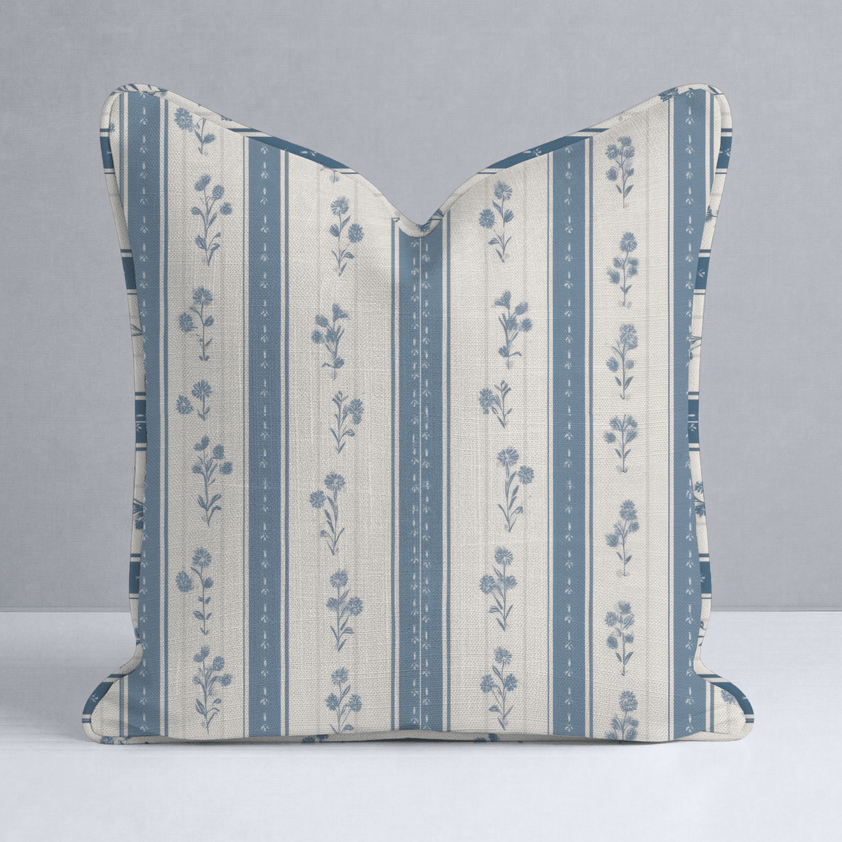 Jesse Floral Stripes Throw Pillow - Lemon Park