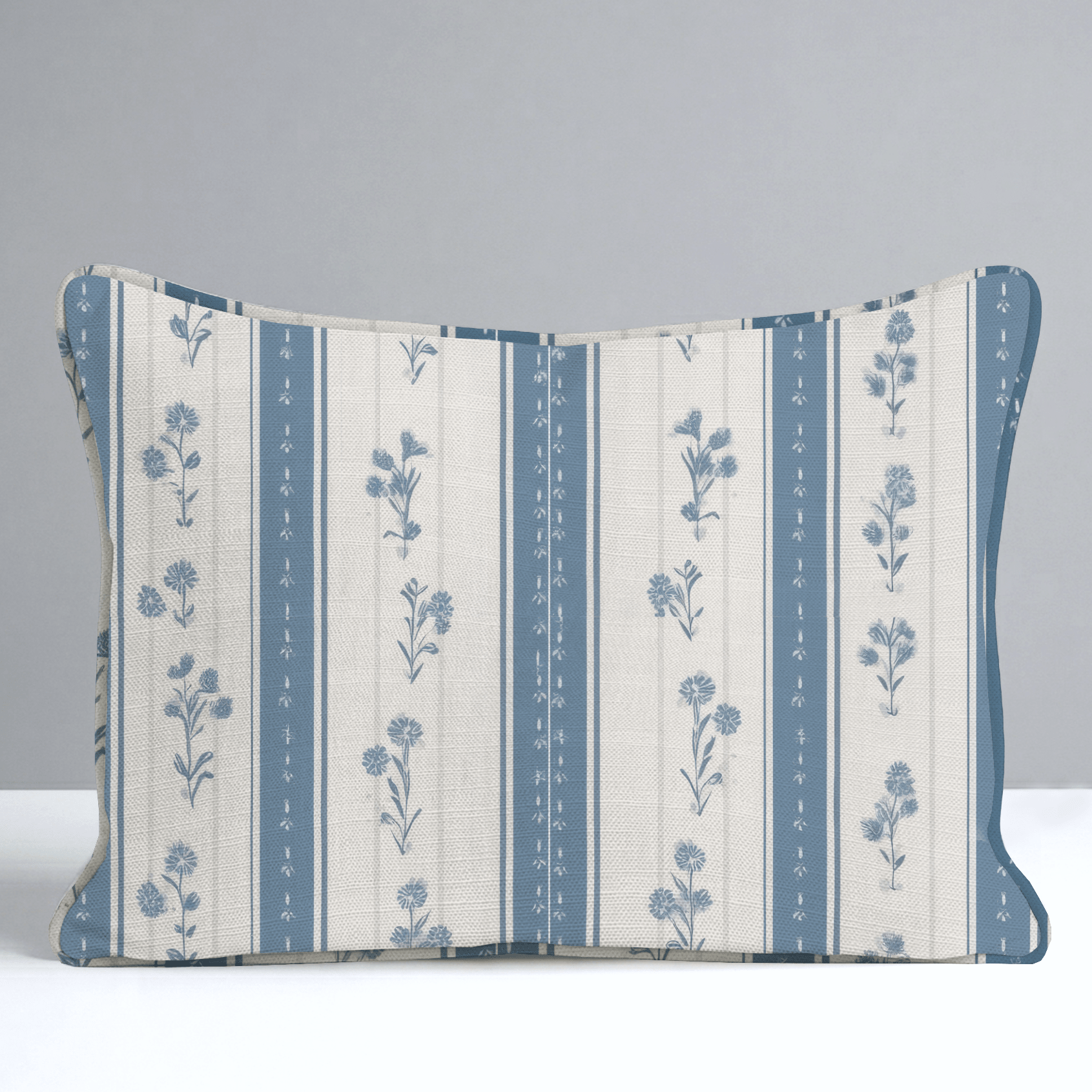 Jesse Floral Stripes Throw Pillow - Lemon Park