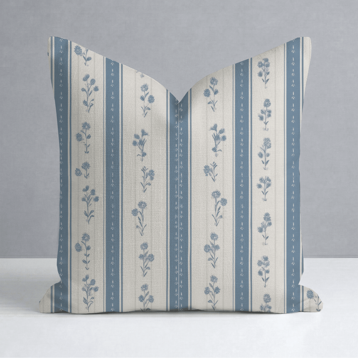 Jesse Floral Stripes Throw Pillow - Lemon Park