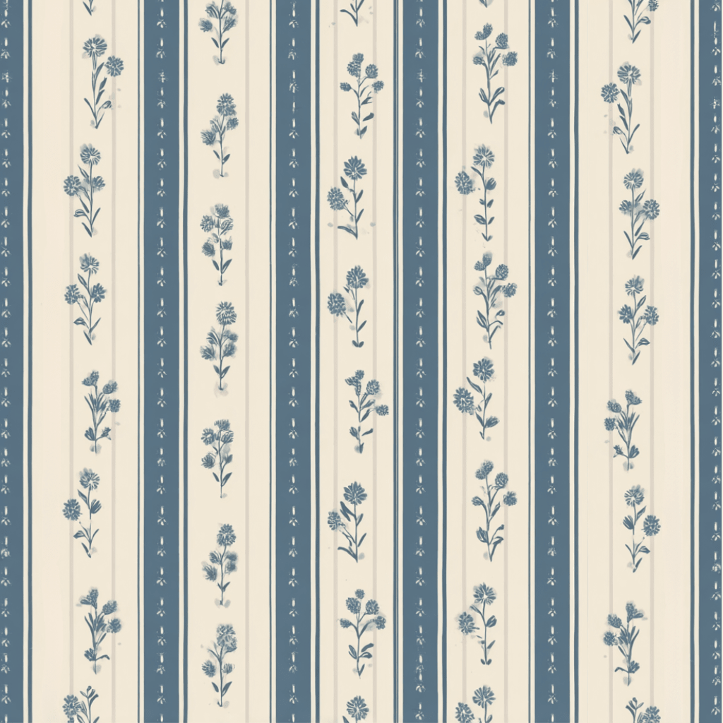 Jesse Floral Stripes Wallpaper - Lemon Park