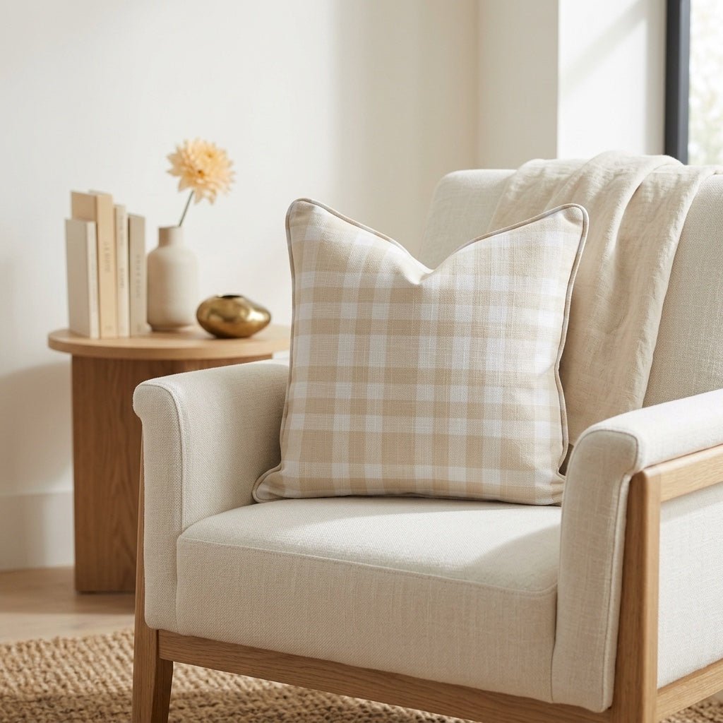 Jesse Gingham Throw Pillow - Lemon Park