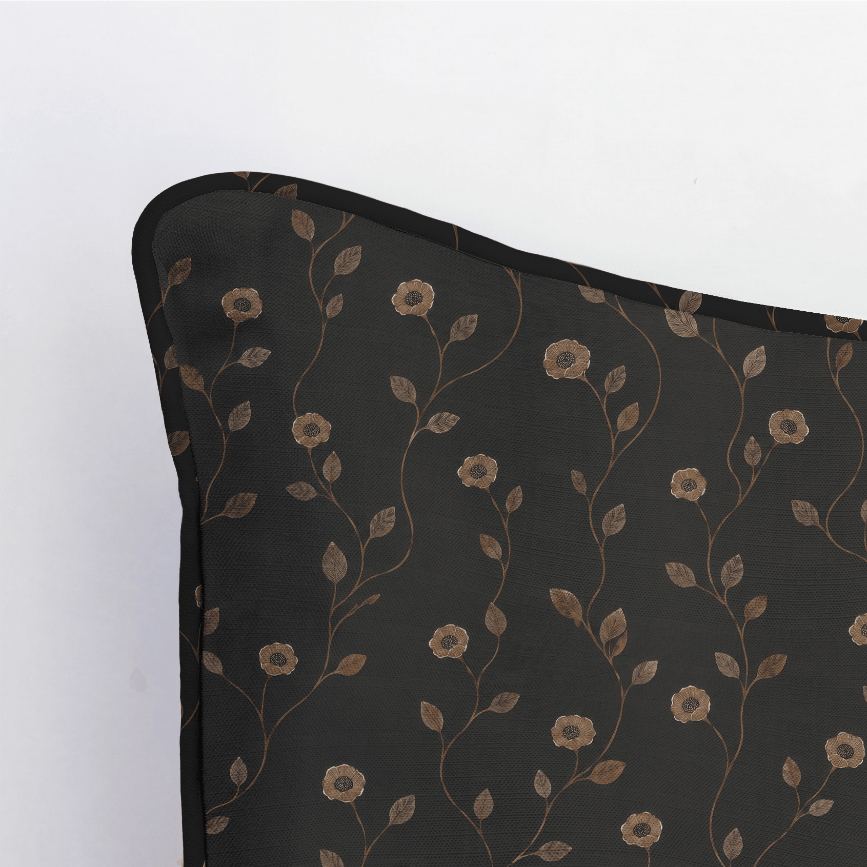Jude Charcoal Botanical Throw Pillow - Lemon Park