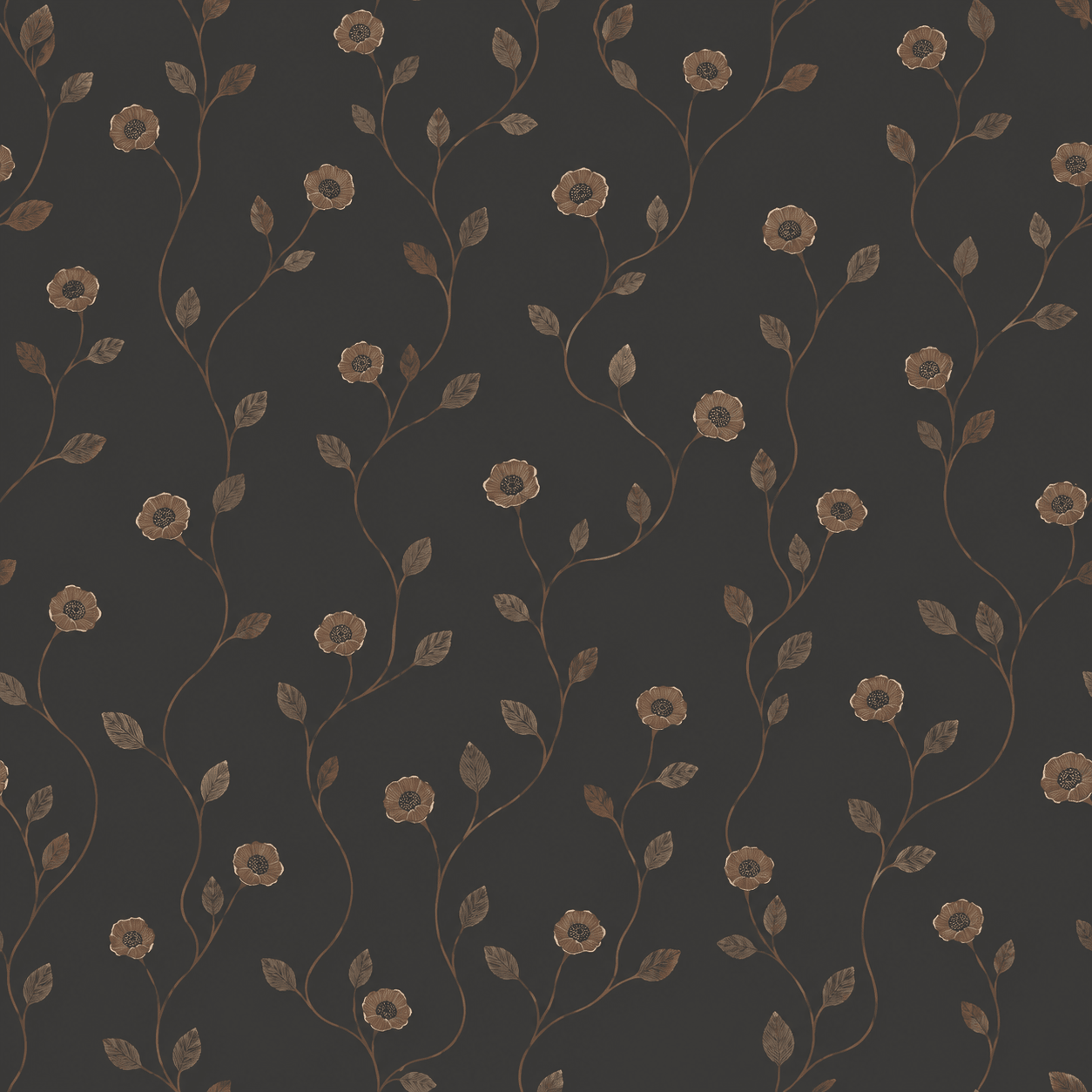 Jude Charcoal Botanical Wallpaper - Lemon Park