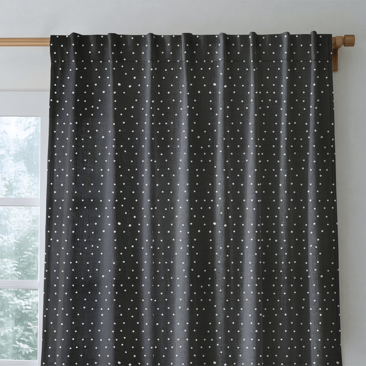 Jude Charcoal Dots - Drapery - Lemon Park