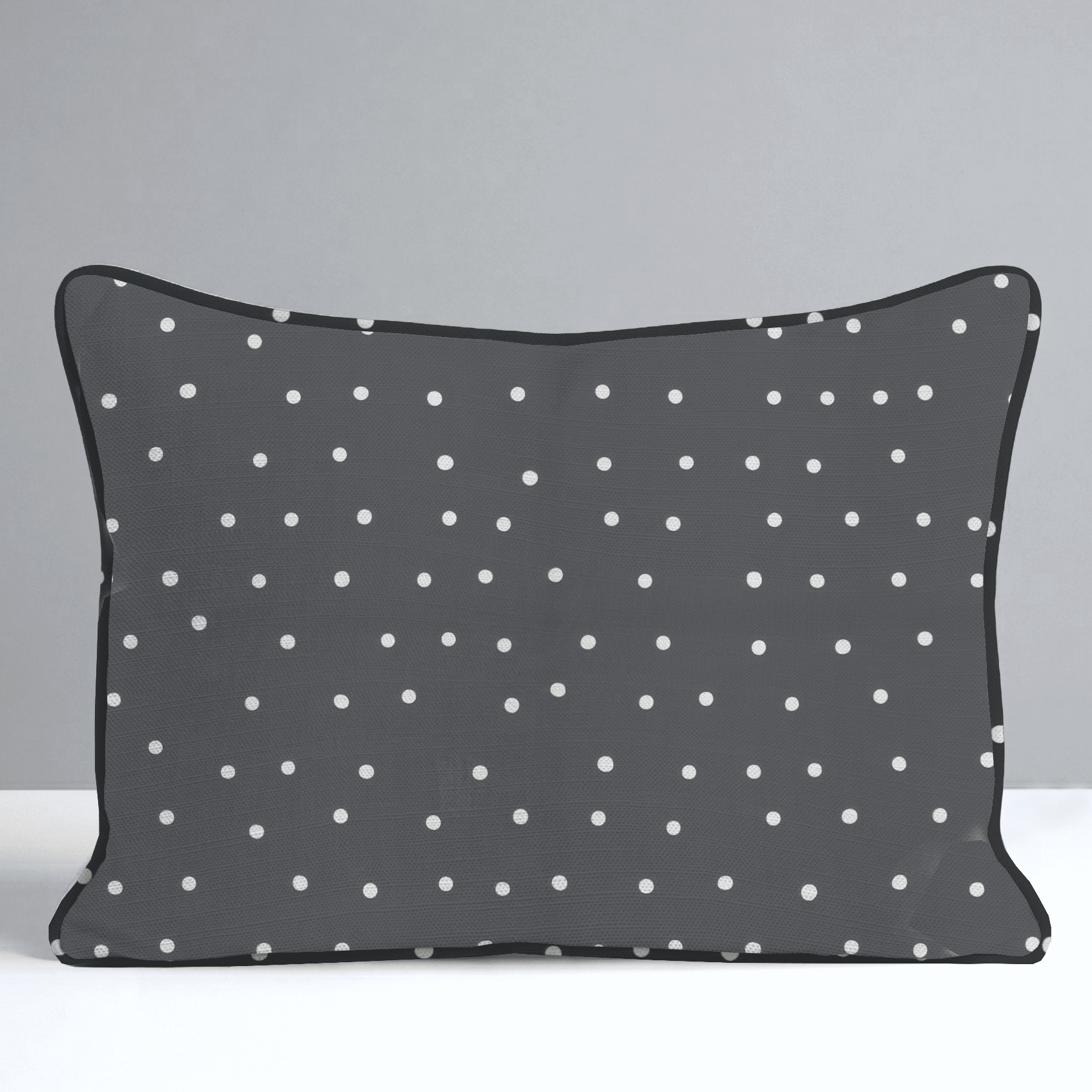 Jude Charcoal Dots Throw Pillow - Lemon Park