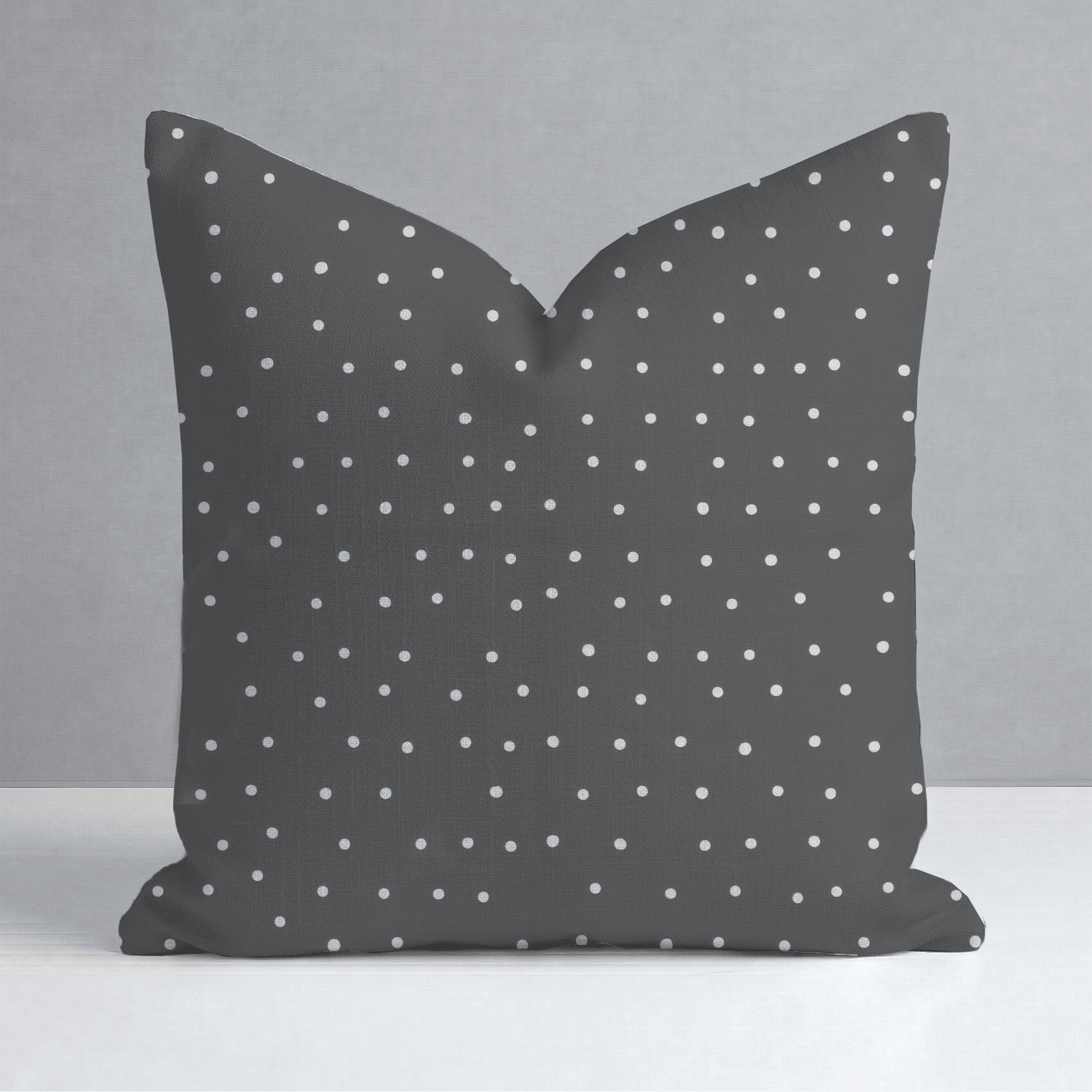Jude Charcoal Dots Throw Pillow - Lemon Park