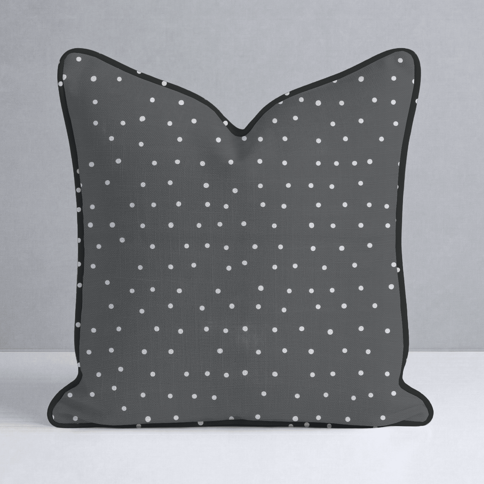 Jude Charcoal Dots Throw Pillow - Lemon Park