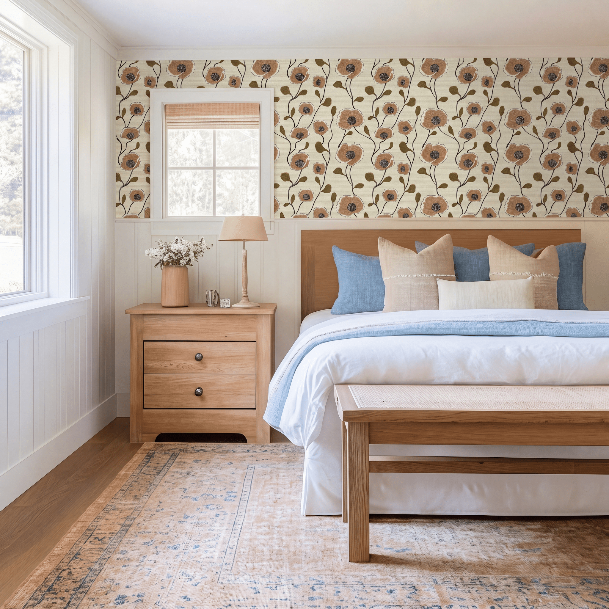 Jude Faux Grasscloth Wallpaper - Lemon Park