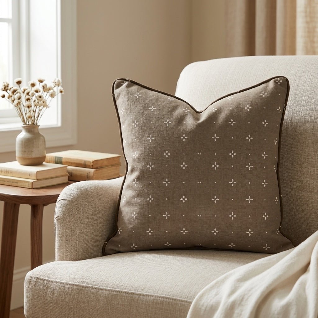 Jude Olive Ditsy Throw Pillow - Lemon Park