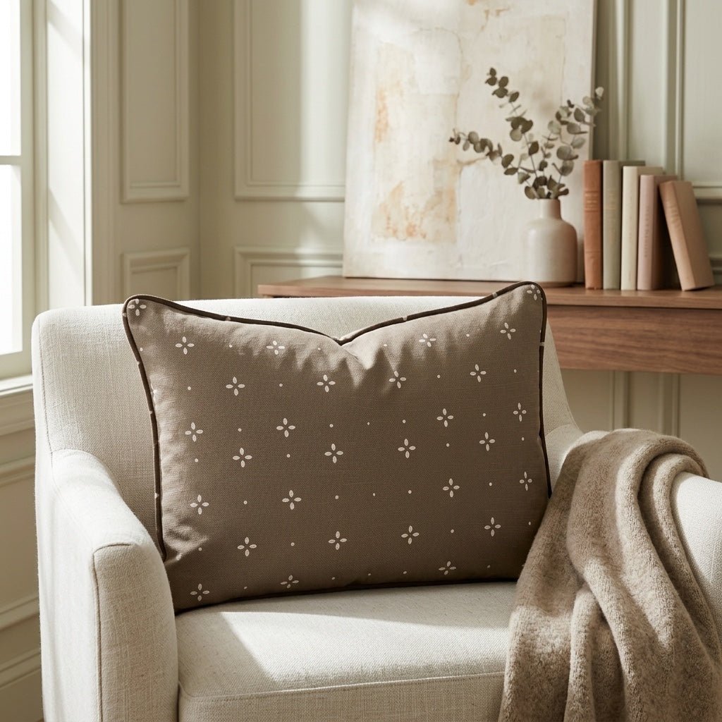 Jude Olive Ditsy Throw Pillow - Lemon Park