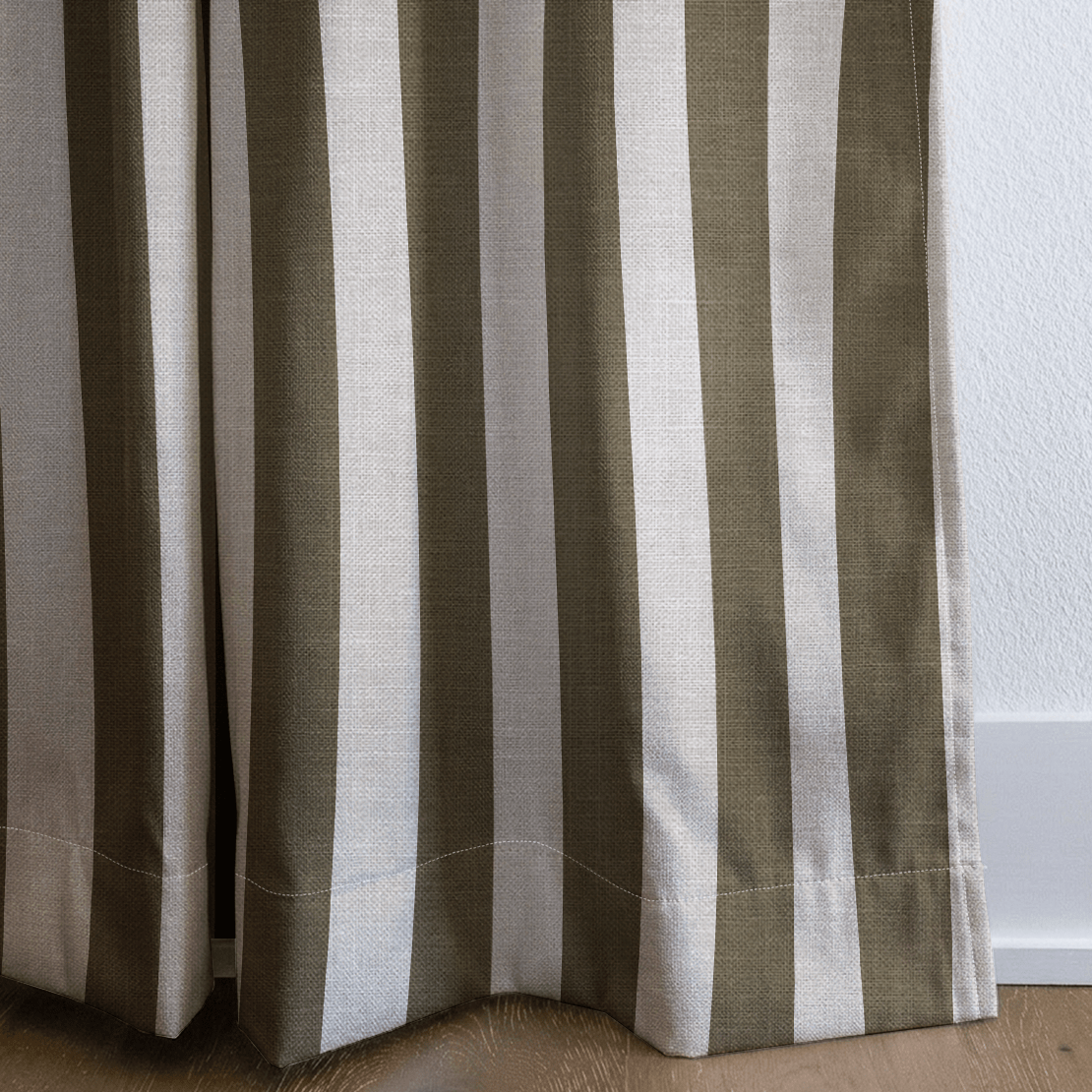 Jude Olive Stripe - Drapery - Lemon Park
