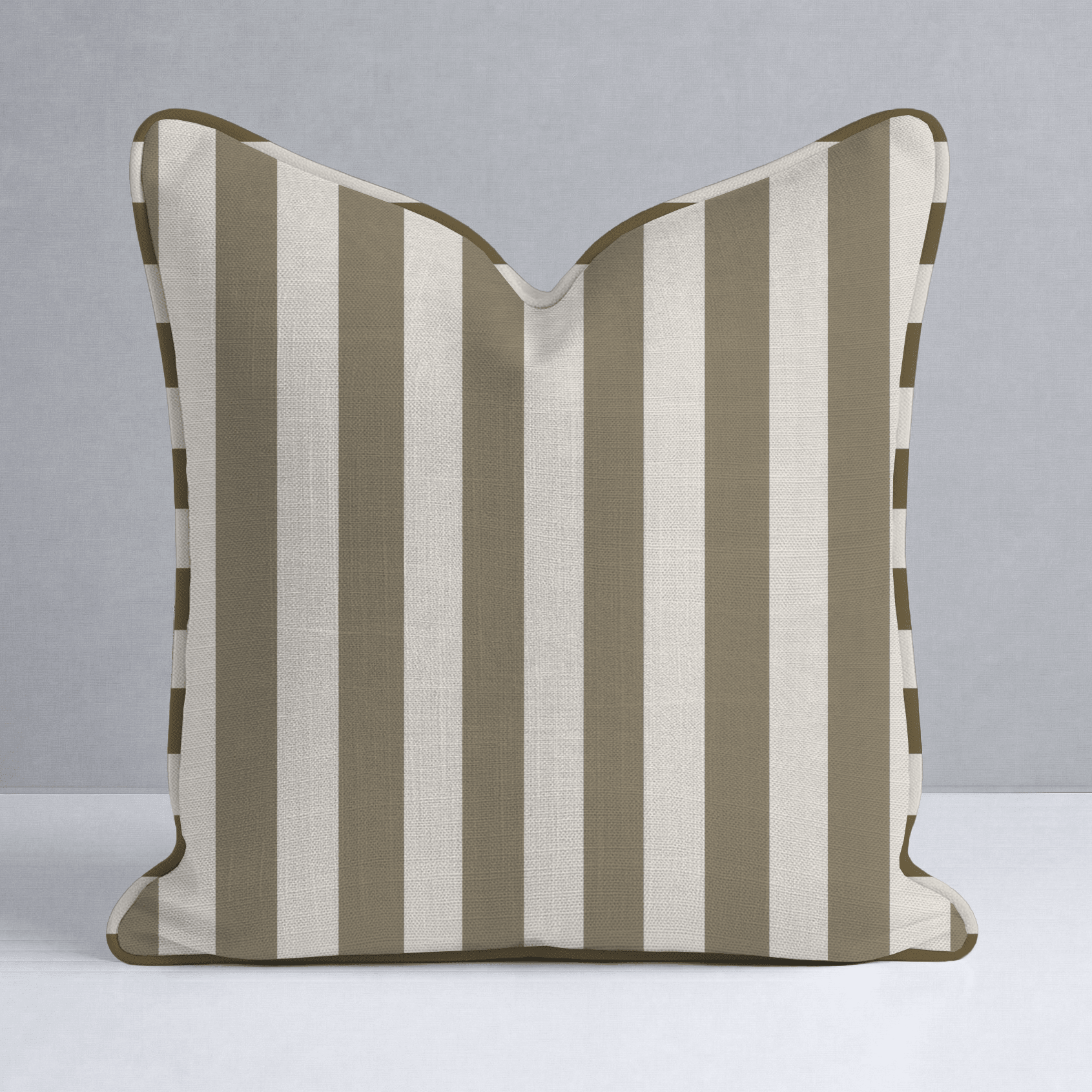 Jude Olive Stripe Throw Pillow - Lemon Park