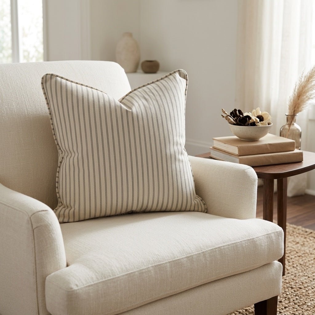 Jude Pinstripe Throw Pillow - Lemon Park