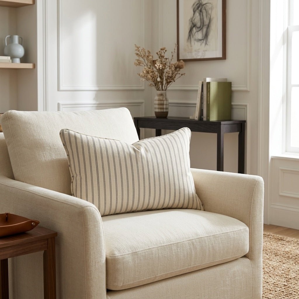 Jude Pinstripe Throw Pillow - Lemon Park