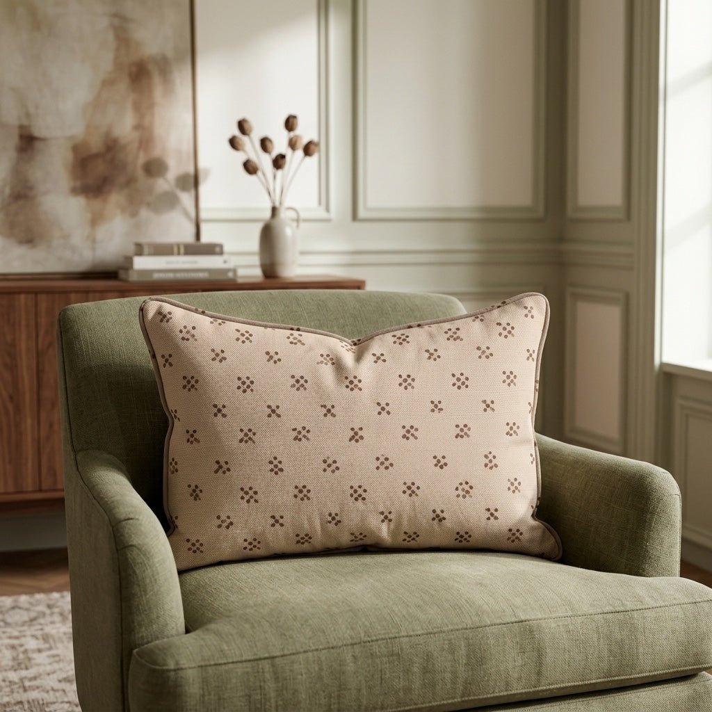 Jude Sand Ditsy Throw Pillow - Lemon Park