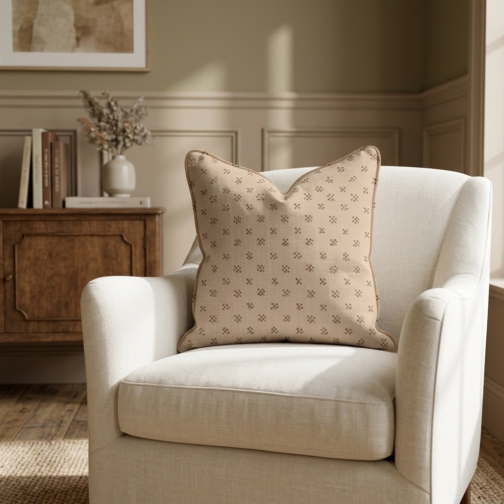 Jude Sand Ditsy Throw Pillow - Lemon Park